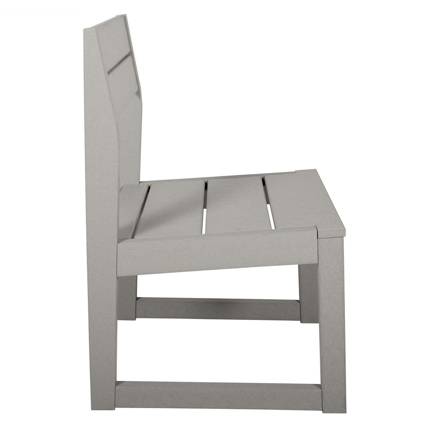 Hazel Cove Recycled Plastic Dining Side Chair in Cove Gray by Lakeview Outdoor Designs - Side View - White Background thumbnail