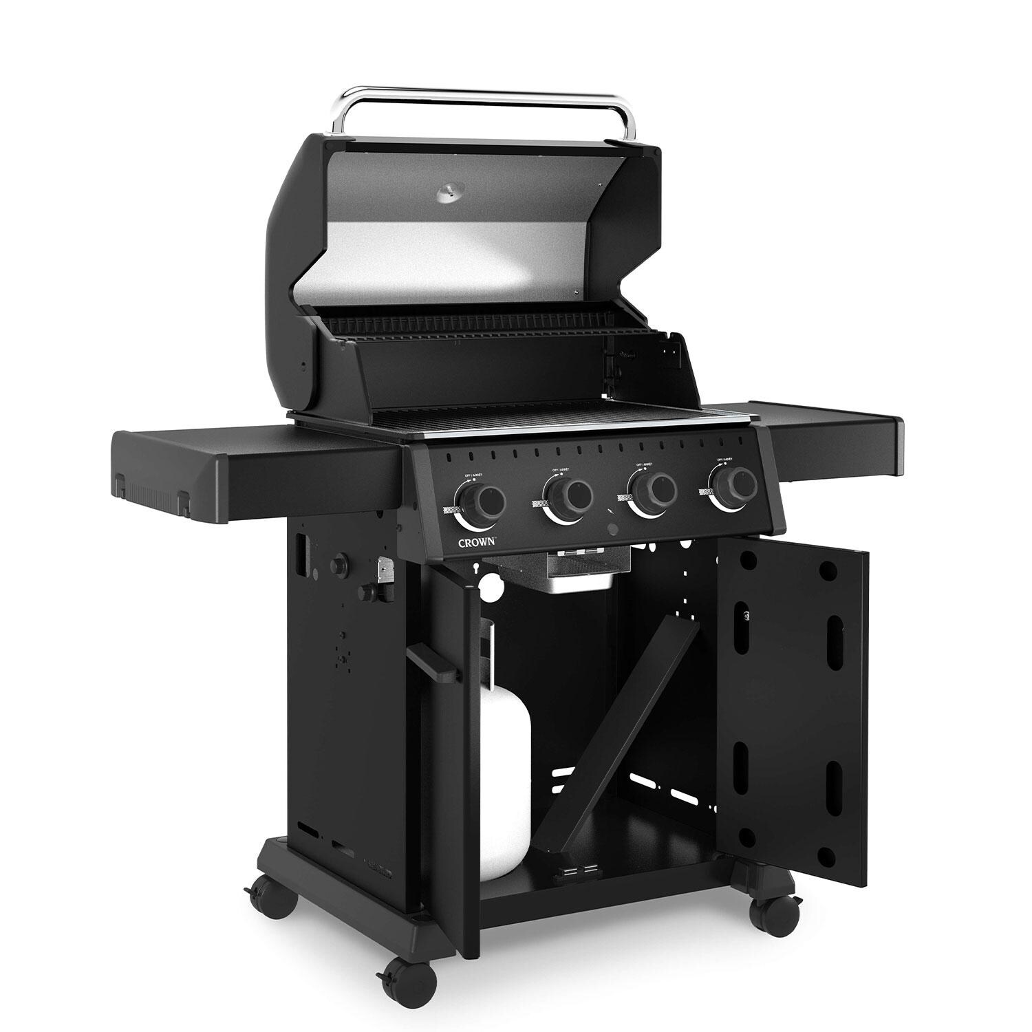 Broil King 844154 Crown 420 Shadow 4 Burner Propane Grill - Interior - Angled Right - White Background thumbnail