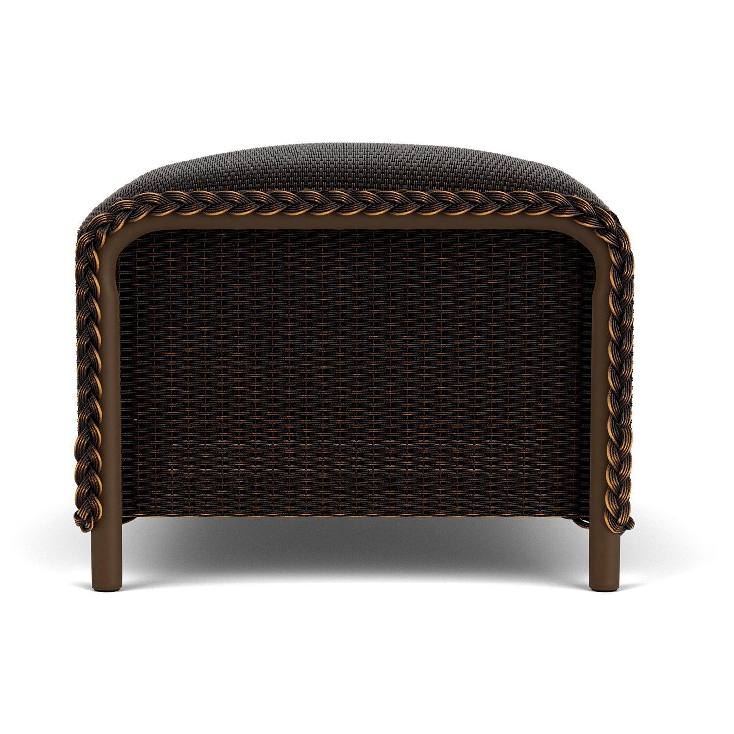 Lloyd Flanders Reflections 4-Piece Seating Set W/ Ottoman & End Table in Mink Finish - Ottoman Side thumbnail