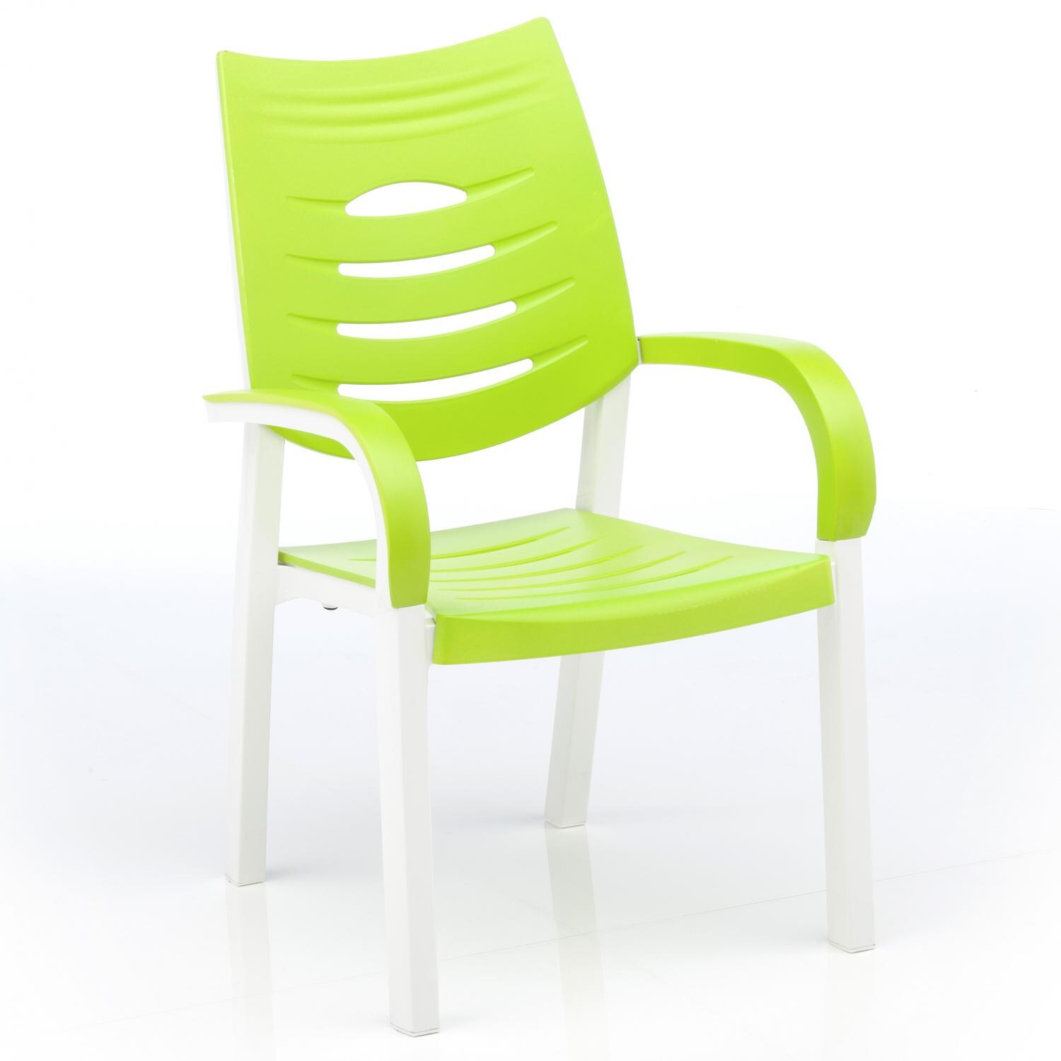 KETTLER Happy Resin Patio Dining Arm Chair Lime BBQGuys