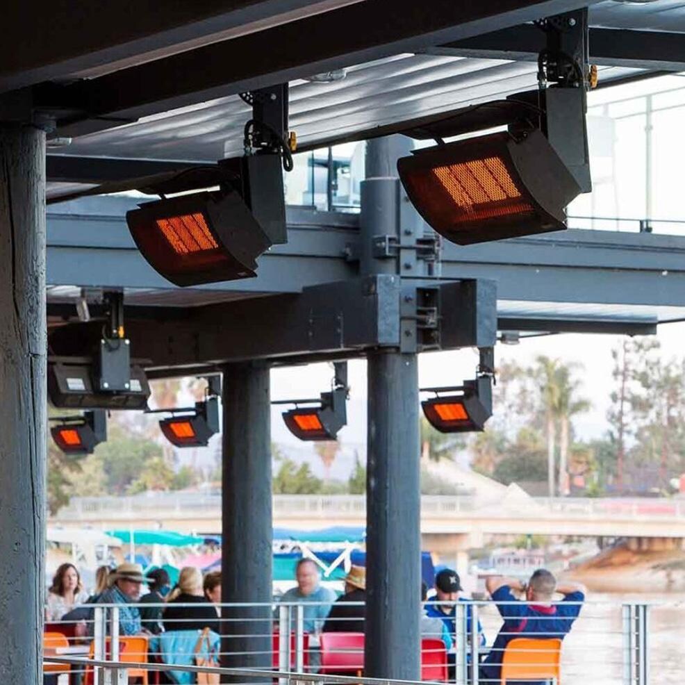 Bromic Heating 9.69 Inch Ceiling Mount Pole For Bromic Patio Heaters - BH3030003 - Installed Commercial thumbnail