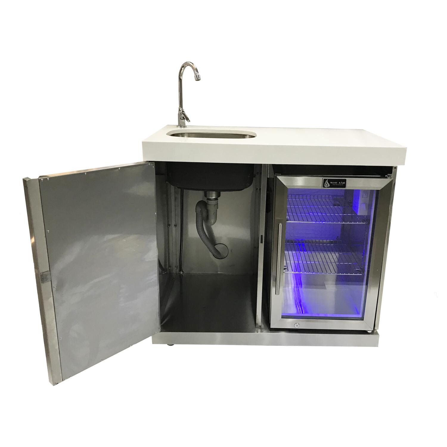 Mont Alpi - MASF - Beverage Center Module - Stainless Steel - Cabinet Open thumbnail
