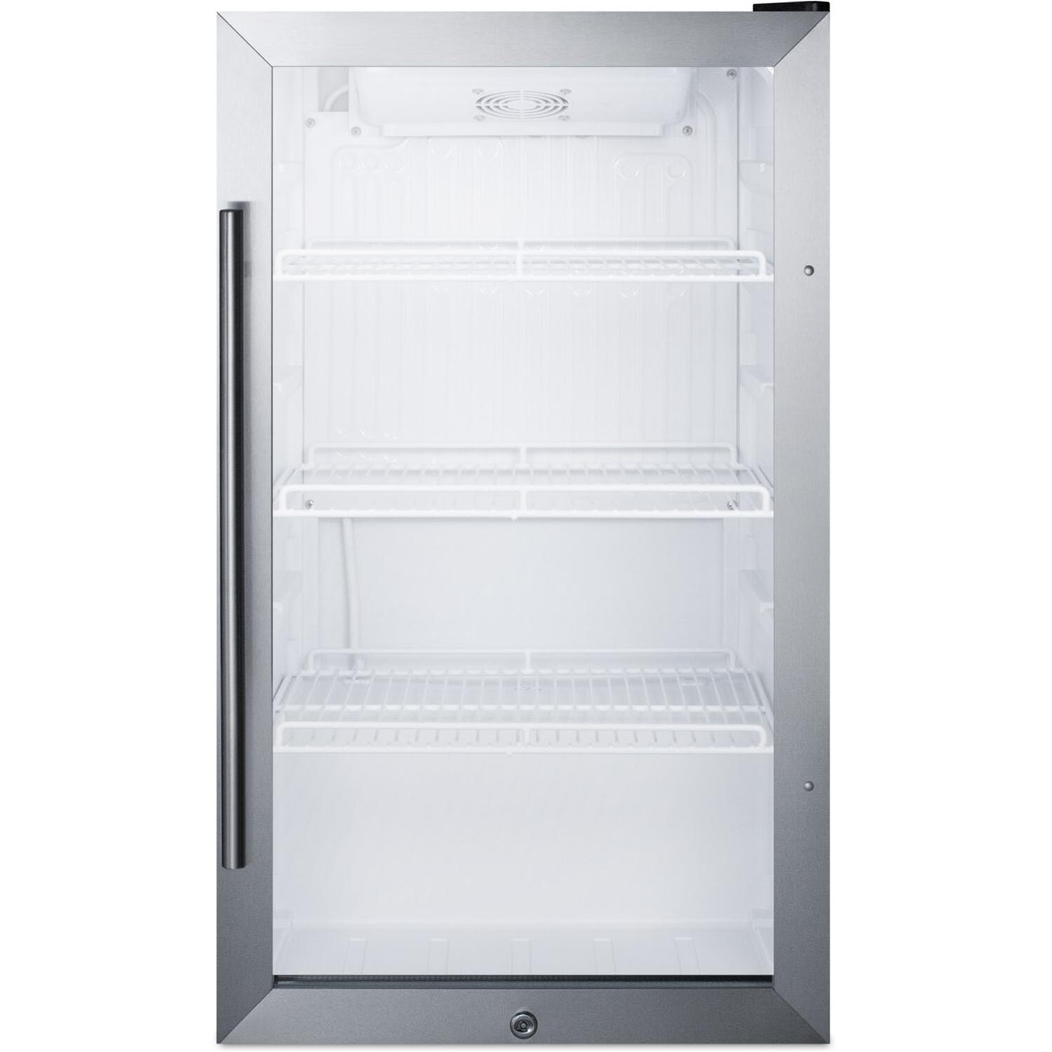 Summit Commercial SCR489OS 19-Inch 3.1 Cu. Ft. Outdoor Rated Freestanding Beverage Center - Black - Front thumbnail