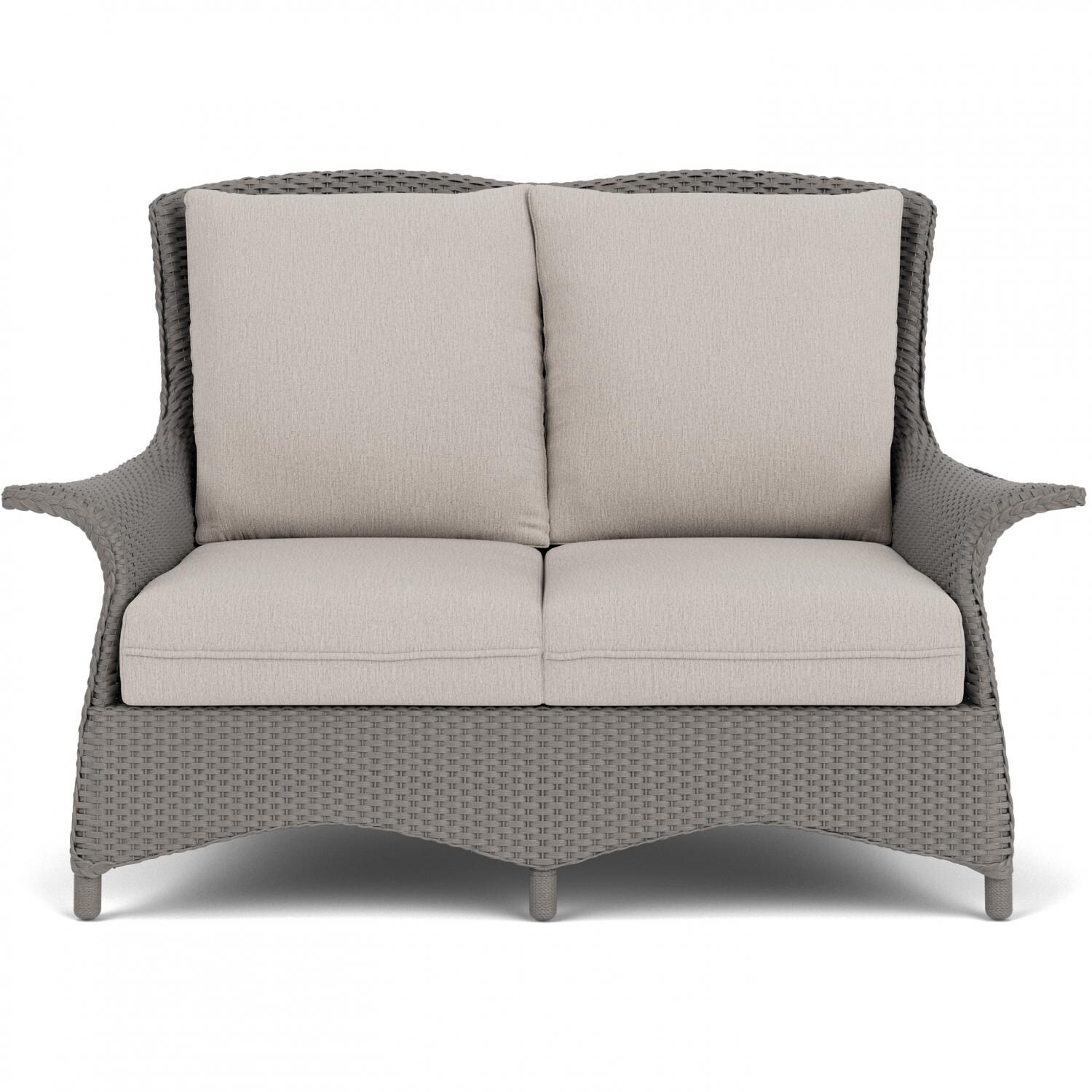 Mandalay Lloyd Loom Loveseat in Pewter/Remy Cloud by Lloyd Flanders