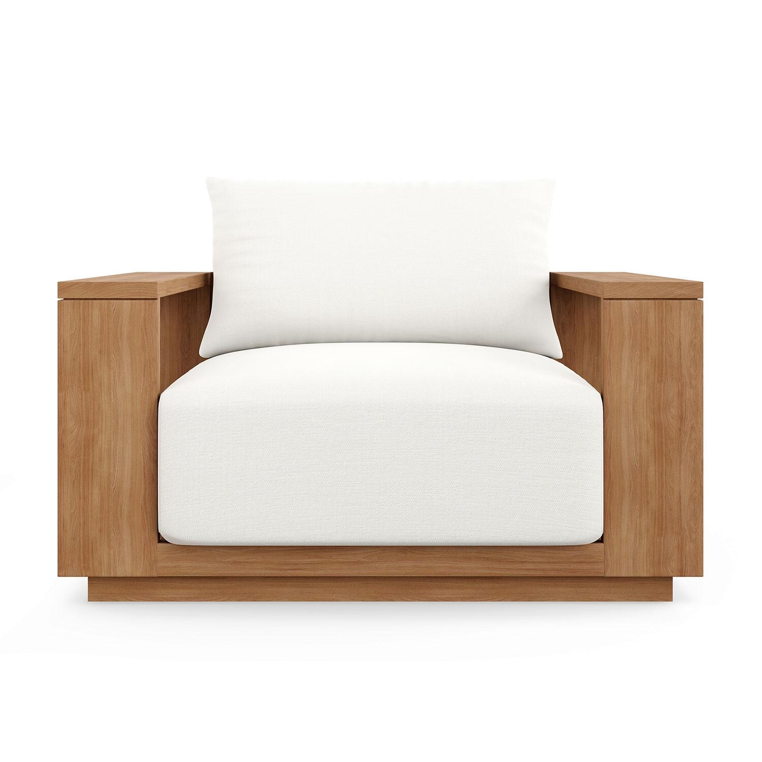 Bellawood Teak Luxe Club Chair in Natural by Lakeview Outdoor Designs - White Background thumbnail