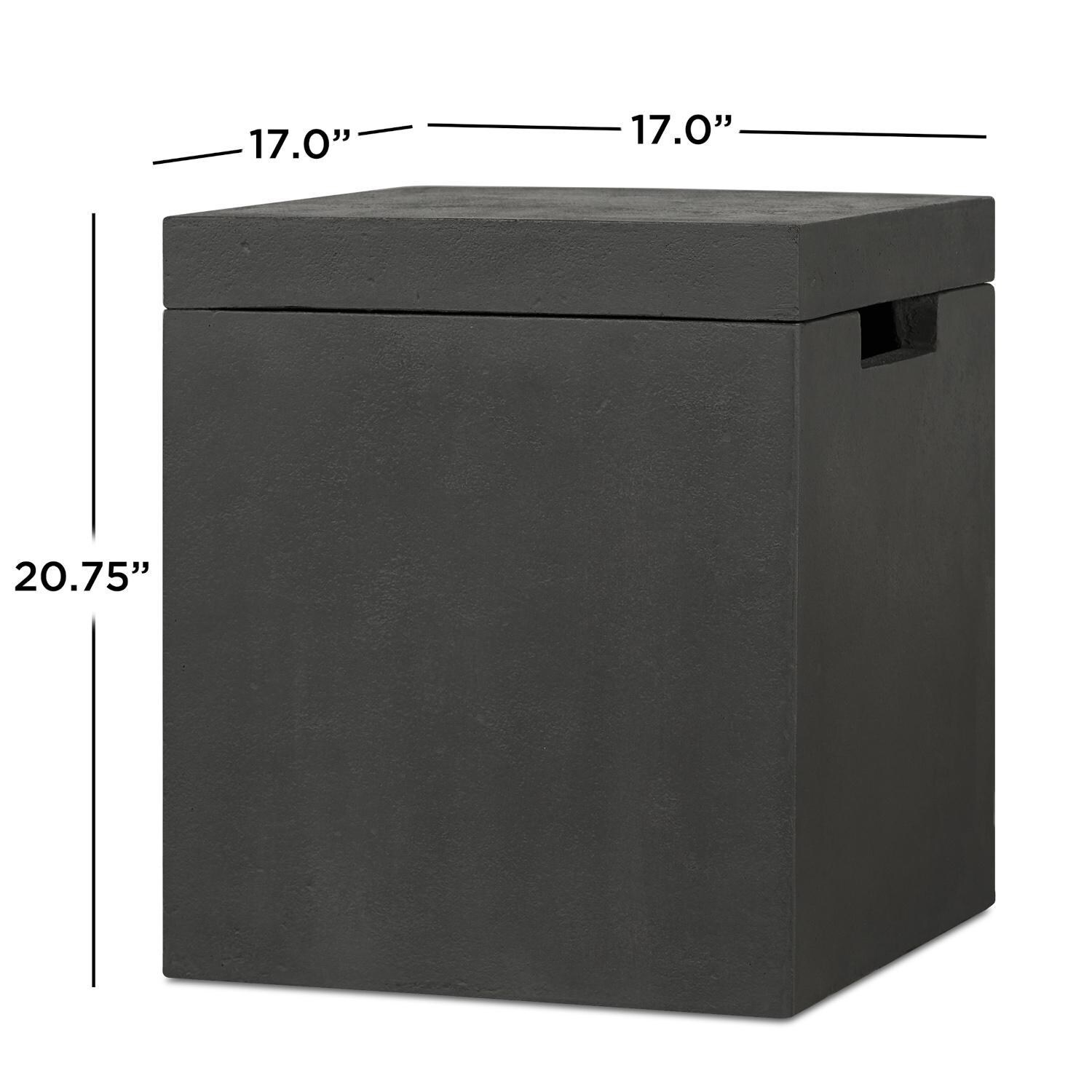 BBQGuys Signature 3707-CBN Hickory Bay Propane Tank Cover - Carbon - Dimensions - Diagram thumbnail