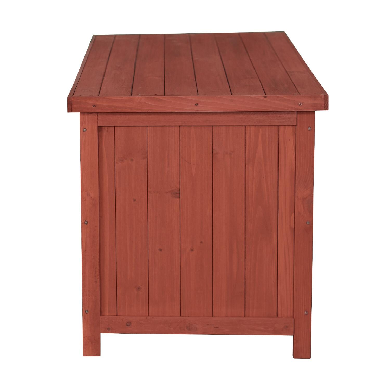 Leisure Season 50 X 22 Wood Outdoor Deck Storage Box - Side View thumbnail