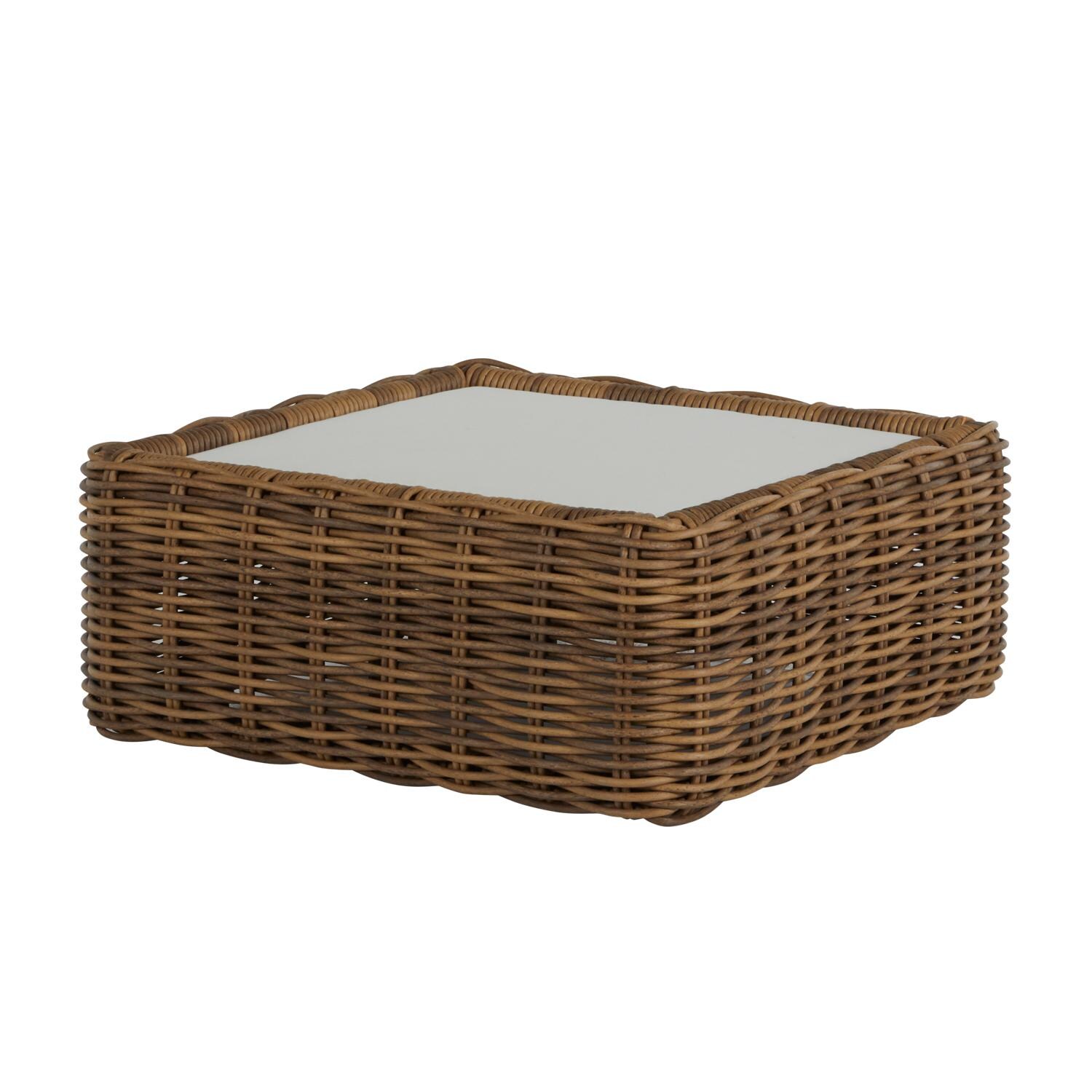 Summer Classics 339482+C775F664N Montecito Woven Ottoman - Cushion Removed thumbnail