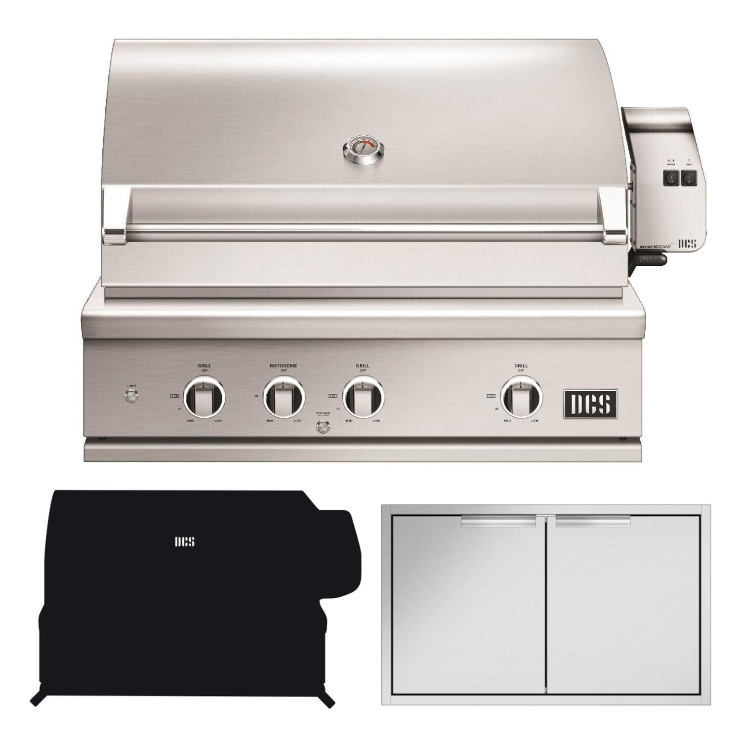 DCS Series 9 3-Piece 36-Inch Natural Gas Outdoor Kitchen Package - BE1-36RC-N-3PC
