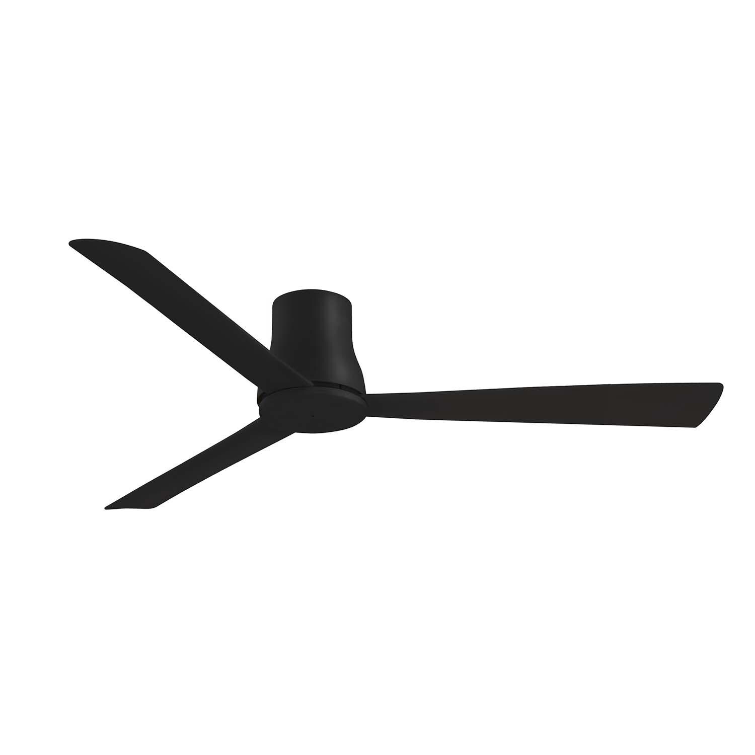 60-in F874-CL Simple Flush Fan in Coal Black w/ Coal Black Blades by Minka-Aire - White Background thumbnail