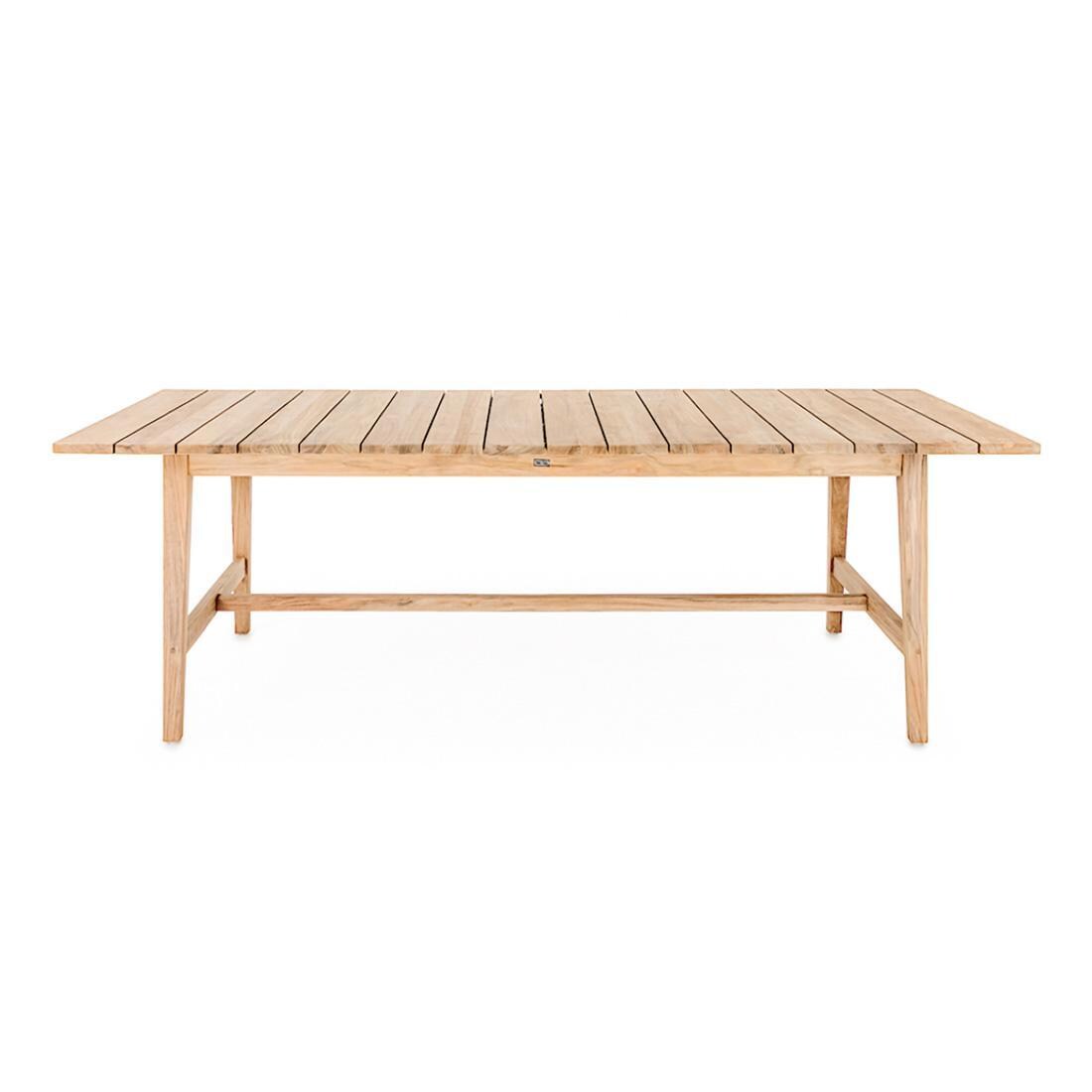Teak + Table Capri Extend 96/120 Inch Dining Table W/ Extension - Collapsed View - White Background thumbnail