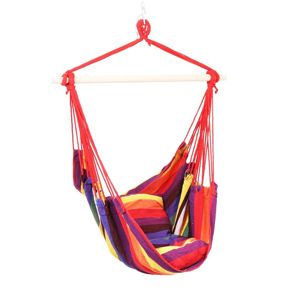 Sunnydaze Decor Hanging Hammock Chair w/ Cushions - Sunset - LY-HCS-SS image