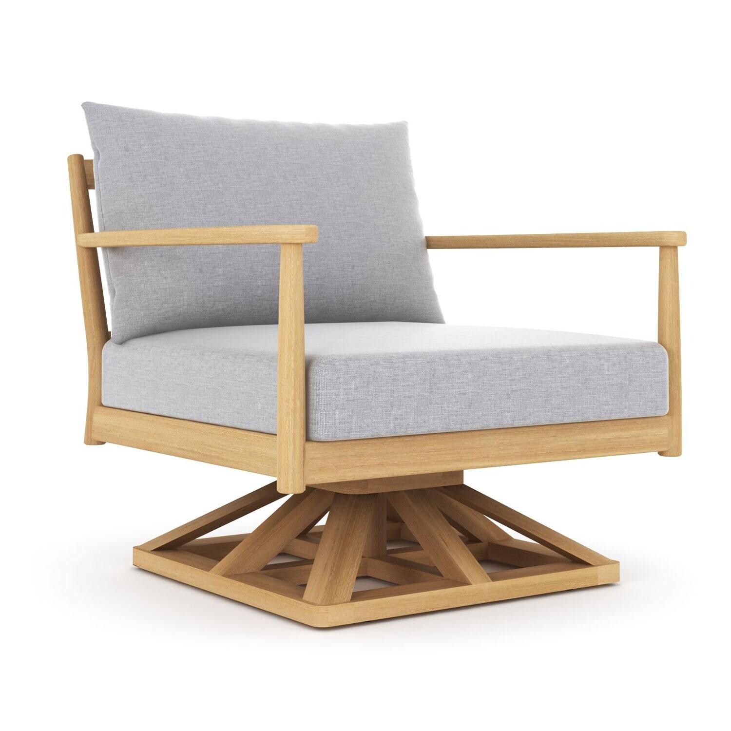 Palma Teak Swivel Club Chair W/ Granite Cushions by Royal Teak Collection