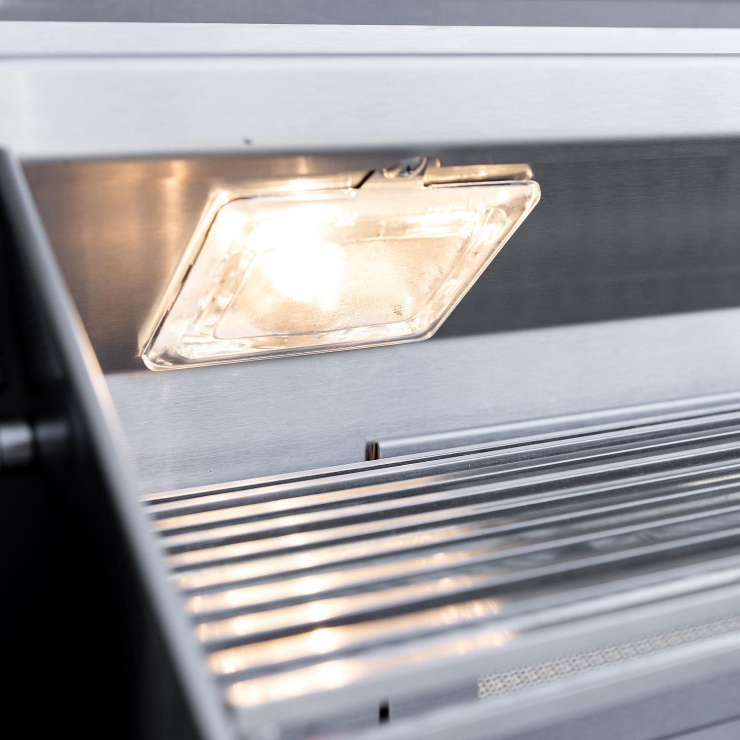 Summerset TRLPRO40 TRL Pro 40-in 4 Burner Built-In Natural Gas Grill w/ Rear Infrared Burner & Rotisserie Kit - Interior Light - Detail thumbnail
