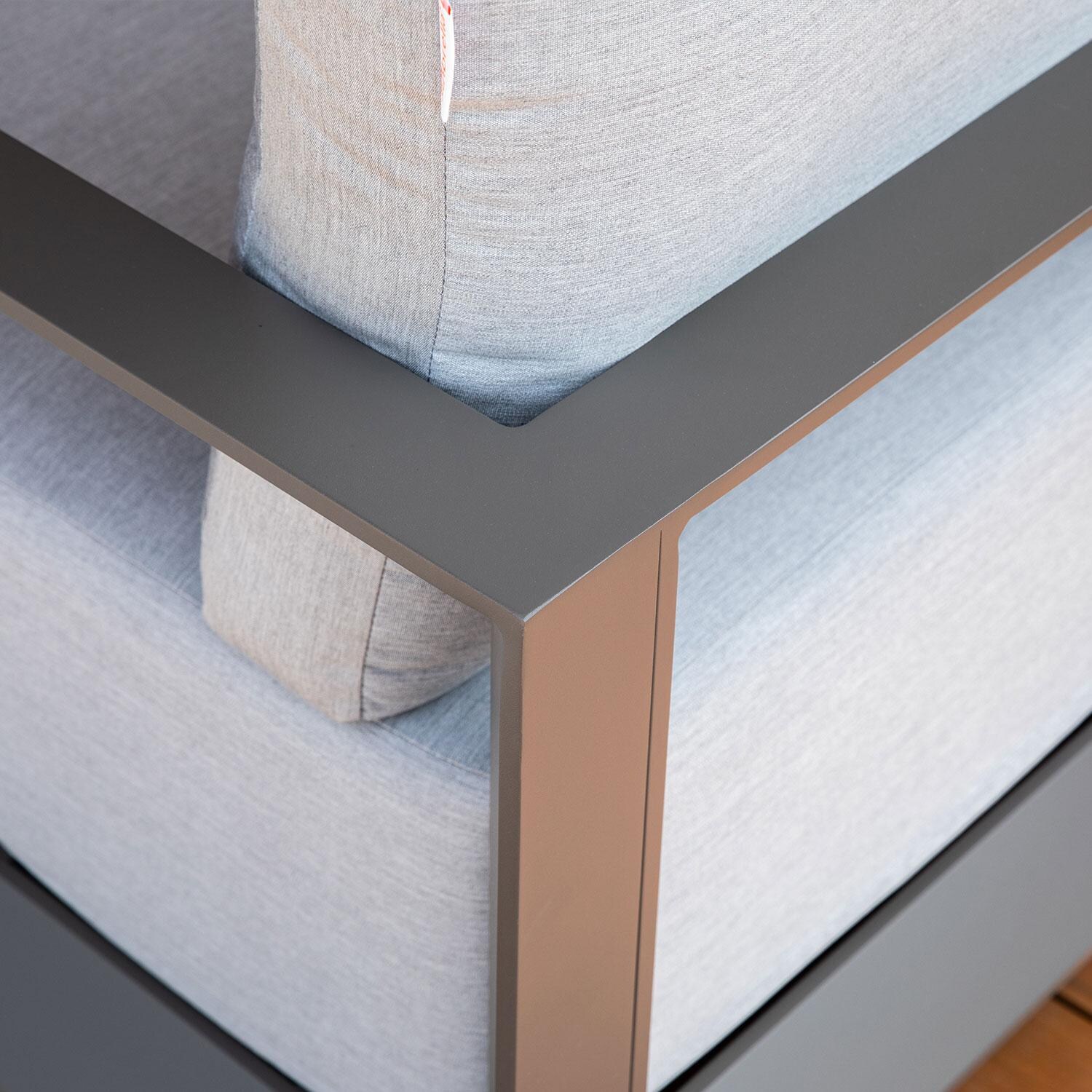 Elementi OS-2505S Newport Outdoor Aluminum Club Chair w/ Sunbrella Cushions - Frame - Detail thumbnail