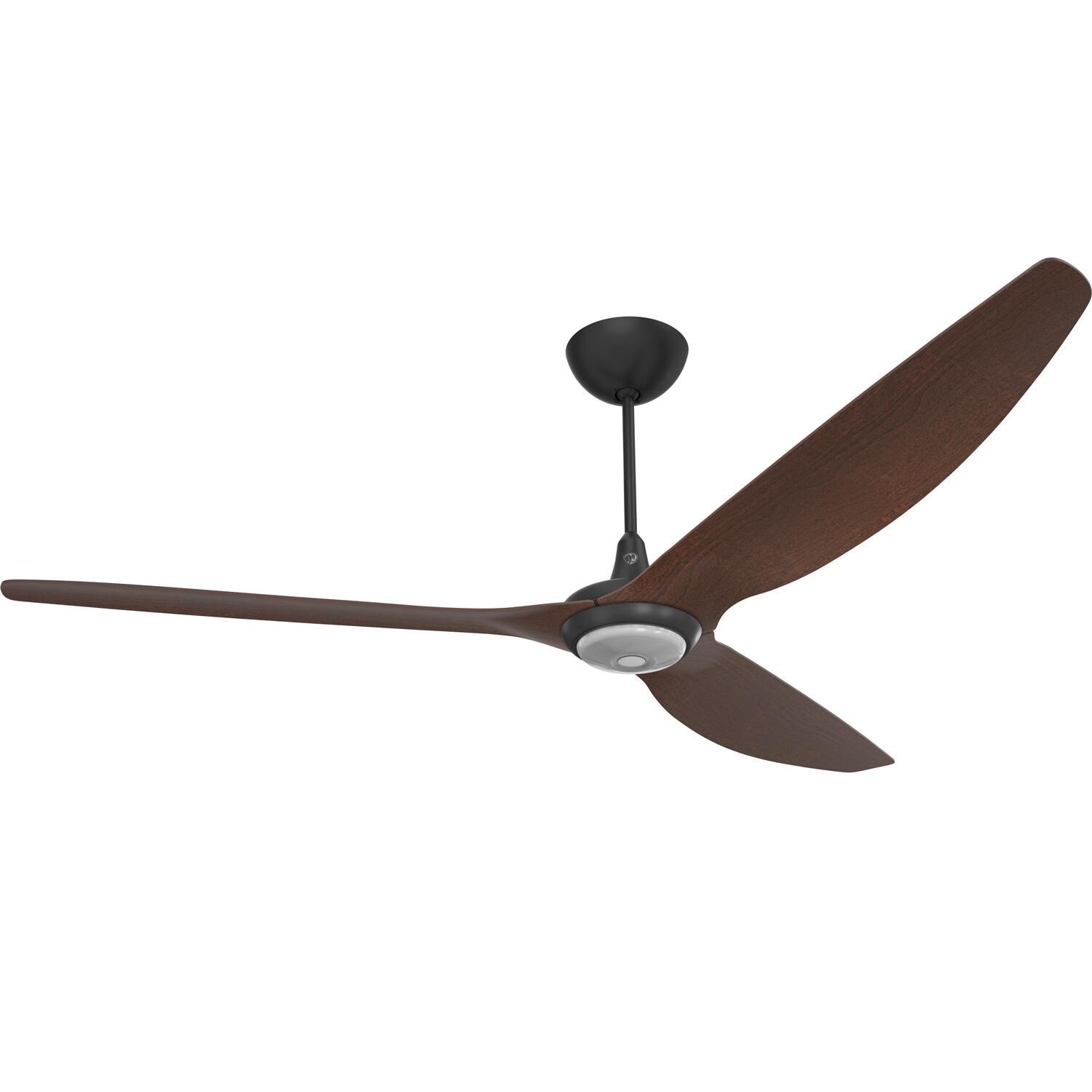 Big Ass Fans 84-Inch Haiku Ceiling Fan Universal Mount W/12-Inch Downrod & Downlight in Black/Cocoa - MK-HK4-071906A258F654G10I12S2