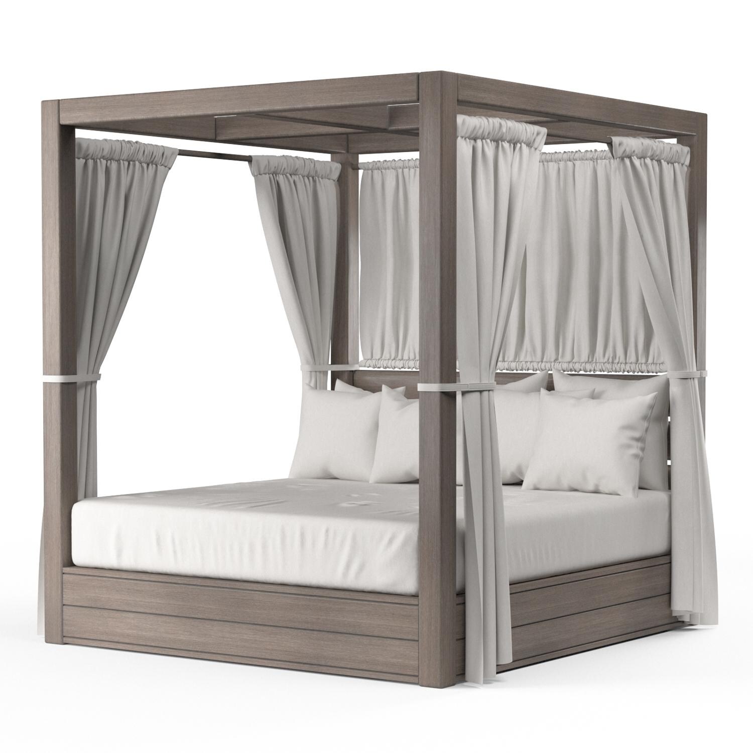 Sunset West - Laguna 2 Piece Aluminum Resort King Daybed Set W/ End Table - Laguna Resort King Patio Daybed thumbnail