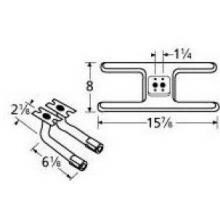 Stainless Steel H Twin, Centered, 1.25 Inch Offset Burner 10502-709LR image