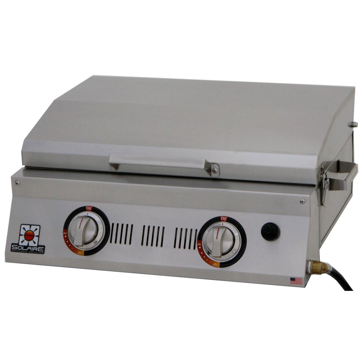 Solaire AllAbout 2-Burner Portable Infrared Propane Gas Grill - Hood Closed thumbnail