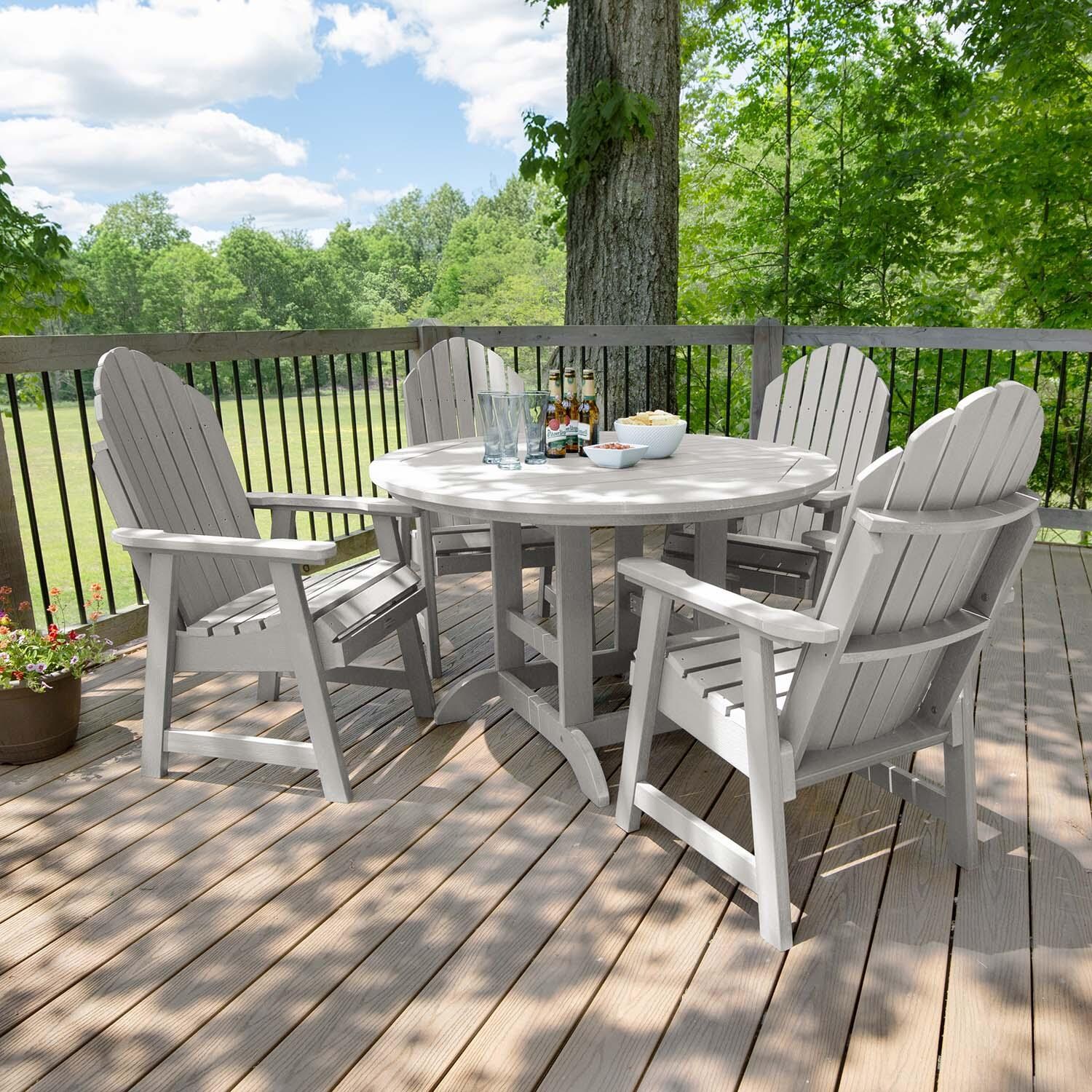 Dream Bay 5 Pc Recycled Plastic Dining Set in Harbor Gray by Lakeview