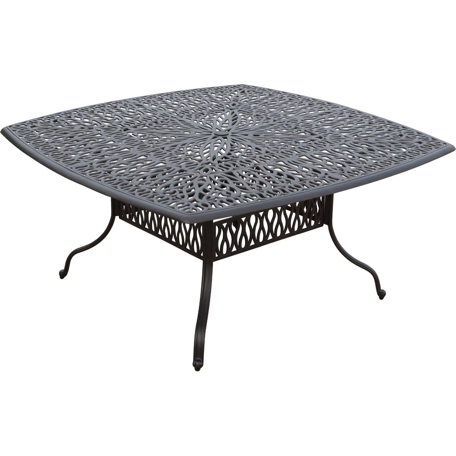 Darlee Elisabeth 9-Pc Dining Set w/ 64-Inch Table & Swivel Rockers in Antique Bronze/Beige -  Table - White Background thumbnail