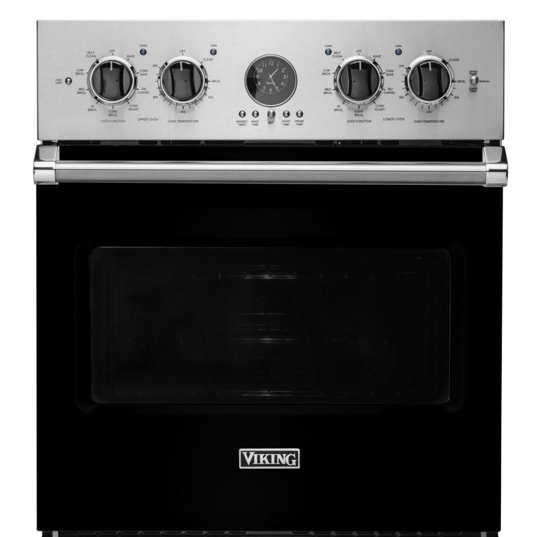 Viking Professional 5 Series Premiere 27-Inch Convection Electric Double Oven - Top Oven and Controls thumbnail