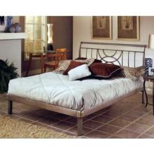 Hillsdale Mansfield Brushed Silver Metal Platform Bed Set - King - 1238HKR