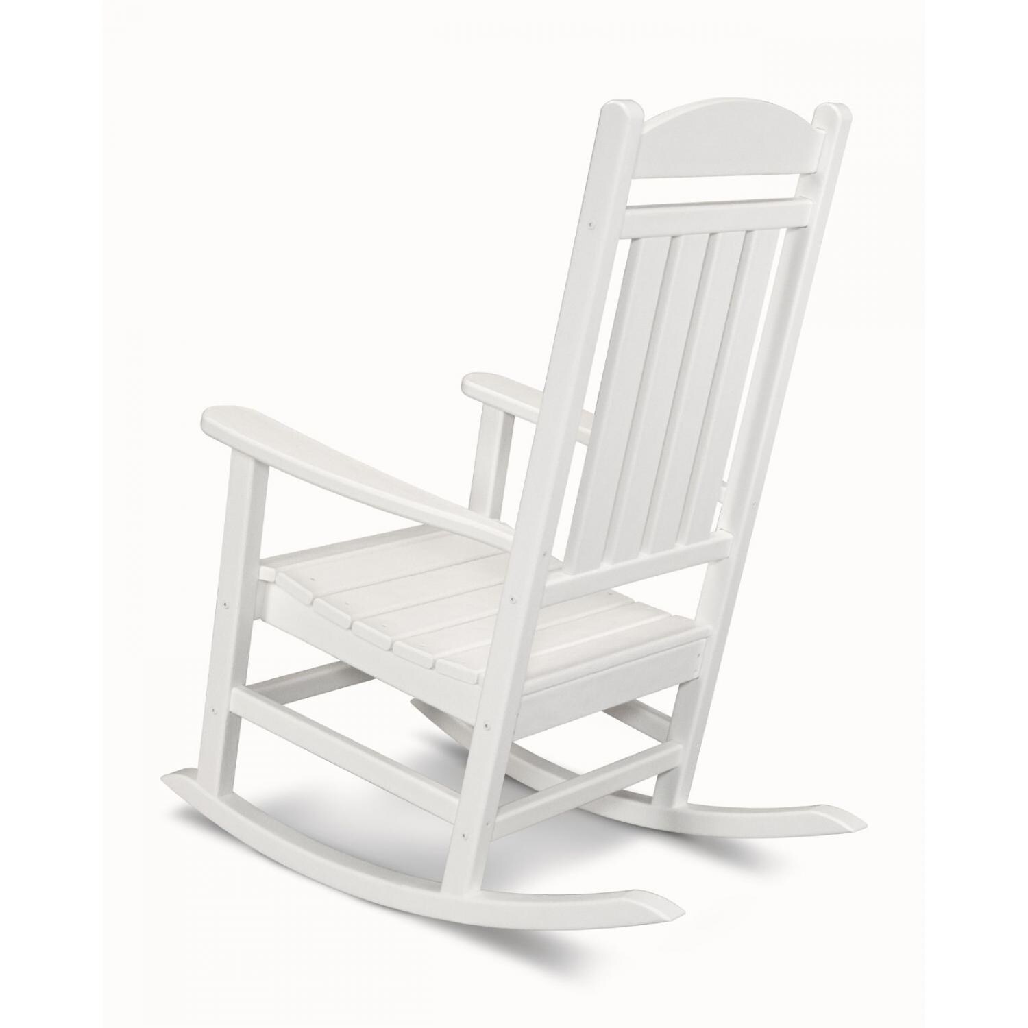 POLYWOOD Presidential Patio Rocking Chair - White - Back View thumbnail