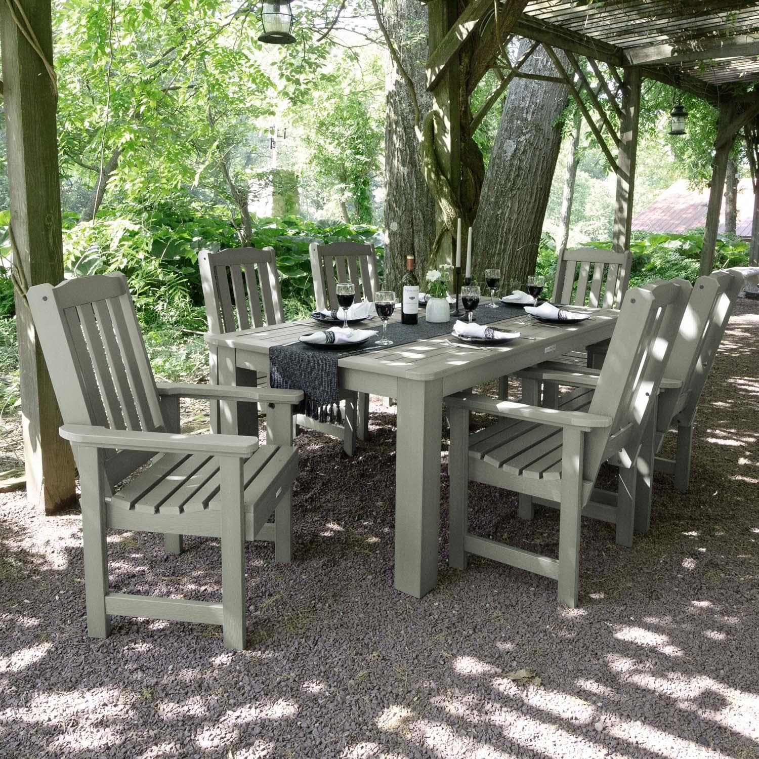 Hart Lane 7 Pc Recycled Plastic Rectangular Dining Set in Eucalyptus by Lakeview Outdoor Designs