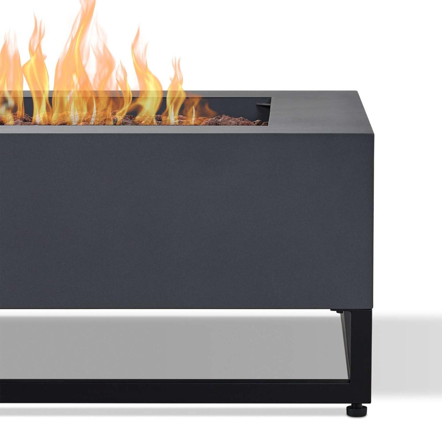 Lakeview SCC966LPWSLT Craft Bay 36-Inch Square Propane Fire Table w/ NG Conversion Kit - Weathered Slate - Detail thumbnail