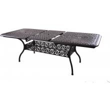 Series 60 72 X 42 Inch Rectangular Cast Aluminum Patio Dining Table W/ Extension By Darlee - Mocha image
