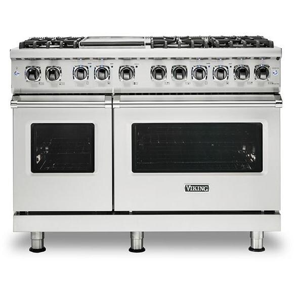 Viking Professional 5 Series 48-Inch 6-Burner Dual Fuel Natural Gas Self Cleaning Range With Griddle - Stainless Steel - VDR5486GSS thumbnail