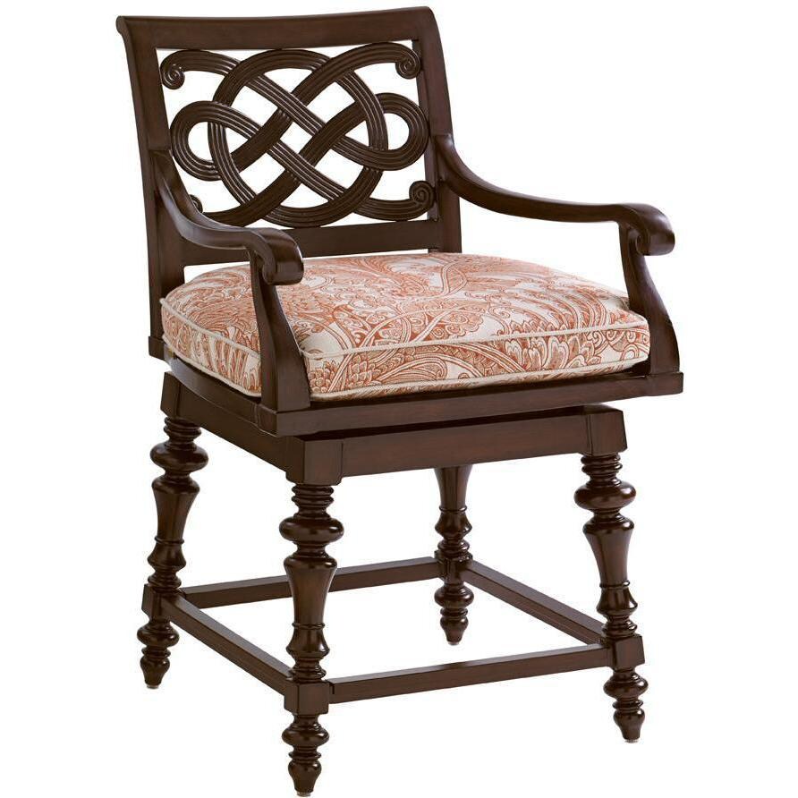 Tommy Bahama Black Sands Aluminum Patio Swivel Counter ...