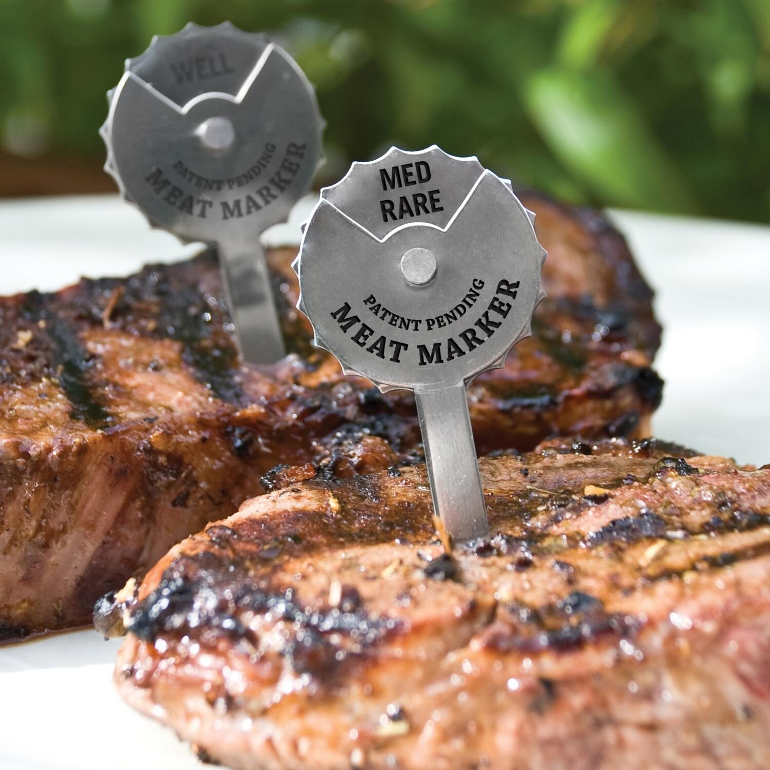 4 Piece Stainless Steel Meat Markers thumbnail