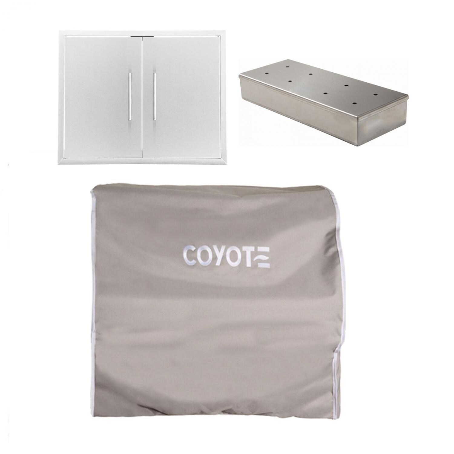 Coyote C2C34 Built in Promo Bundle, CCVR3-BIG, CSBX, CDA2430TB - White Background thumbnail