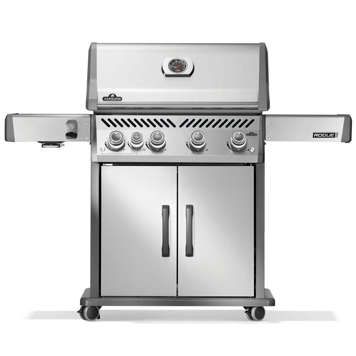 Napoleon RP525SIBPSS-2 Rogue PRO 525 Propane Gas Grill w/ Infrared Side Burner - Stainless Steel - Display - White Background thumbnail
