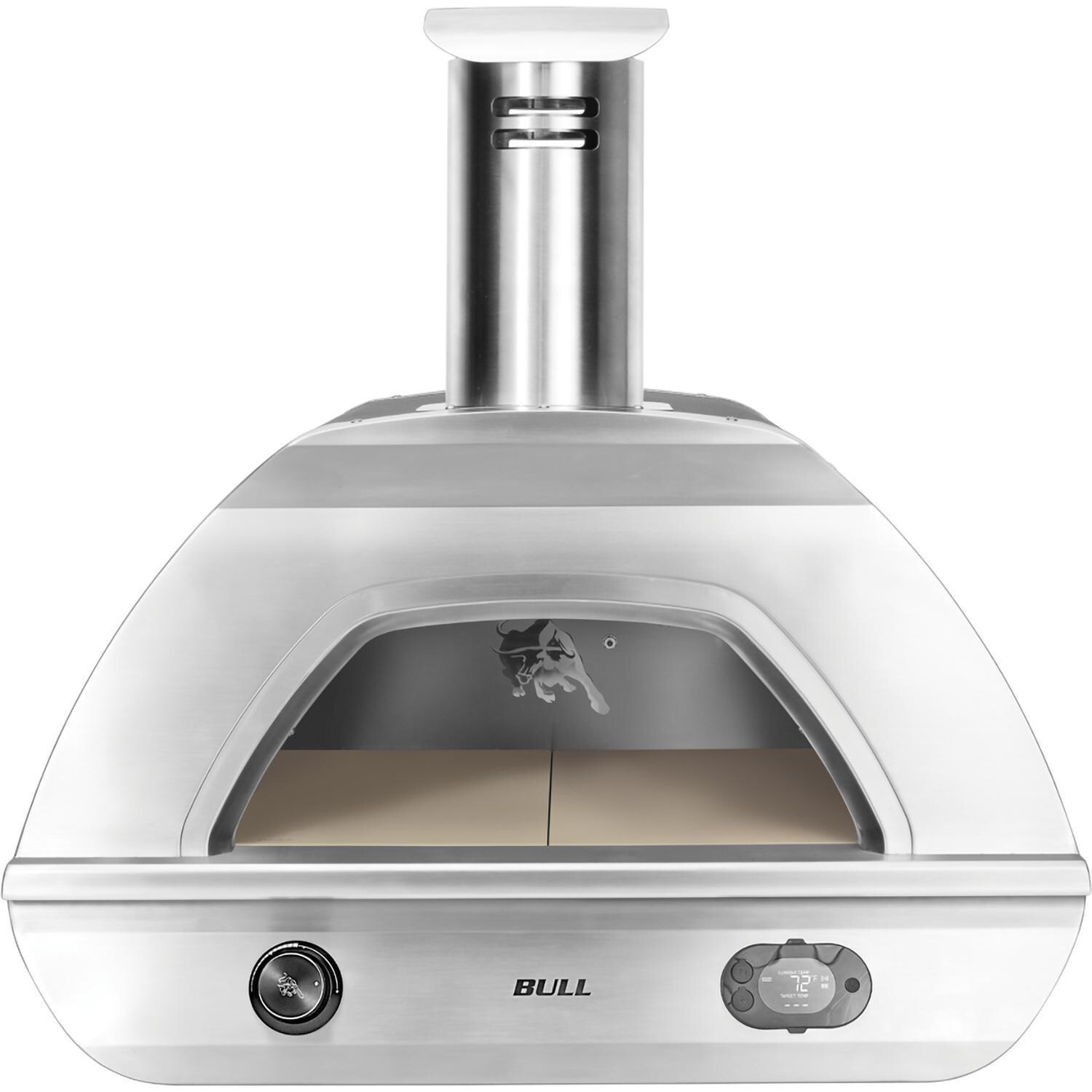 Bull 69550 Dual Fuel Countertop Pizza Oven - Propane - Front - White Background