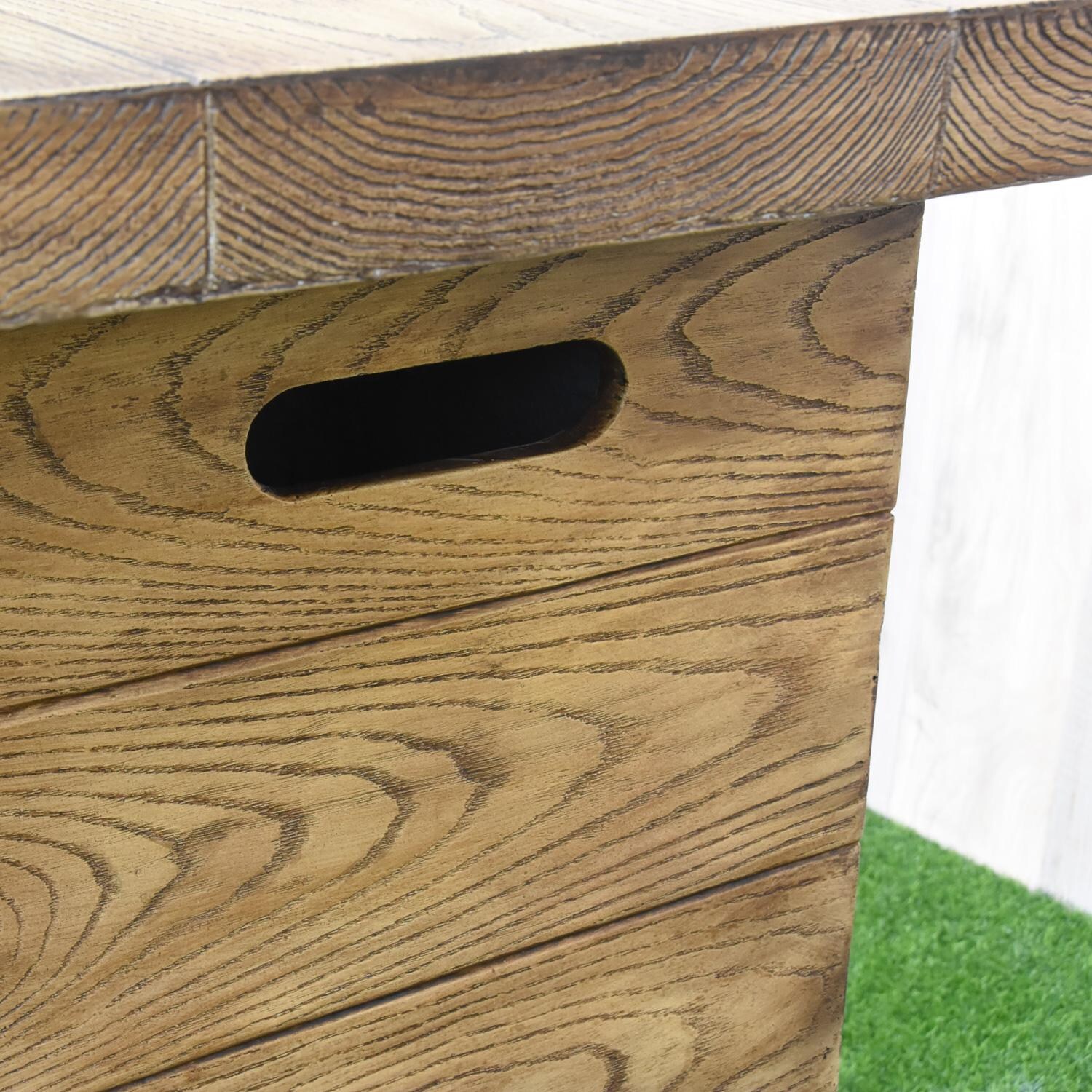 Lakeview Outdoor Designs SCOFG224RWLP Bellelot 34-Inch Square Propane Fire Pit Table - Table Detail thumbnail