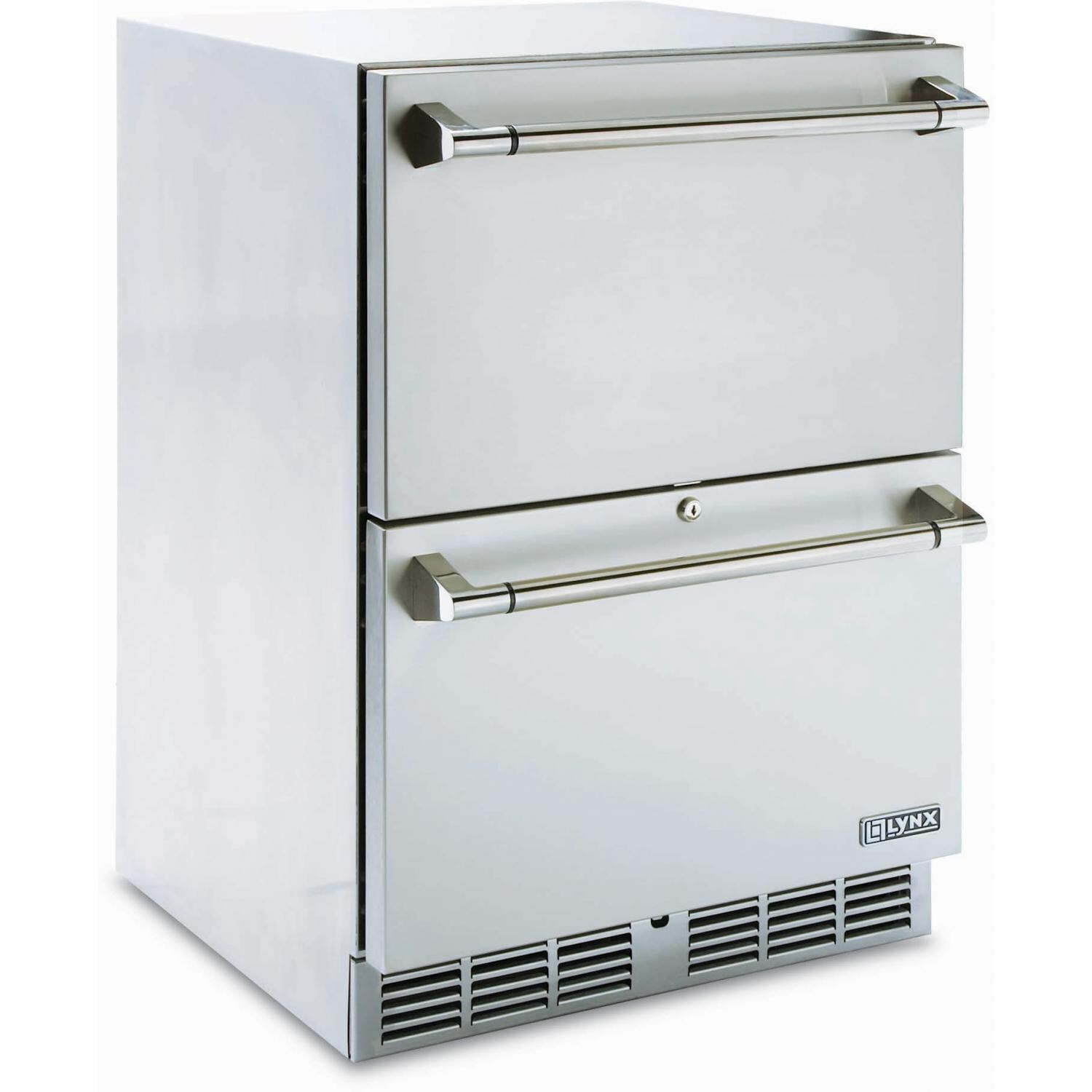 Lynx 24 Inch 5 0 Cu Ft Outdoor Rated Double Drawer Refrigerator Lynx 24 Inch Double Drawer Refrigerator