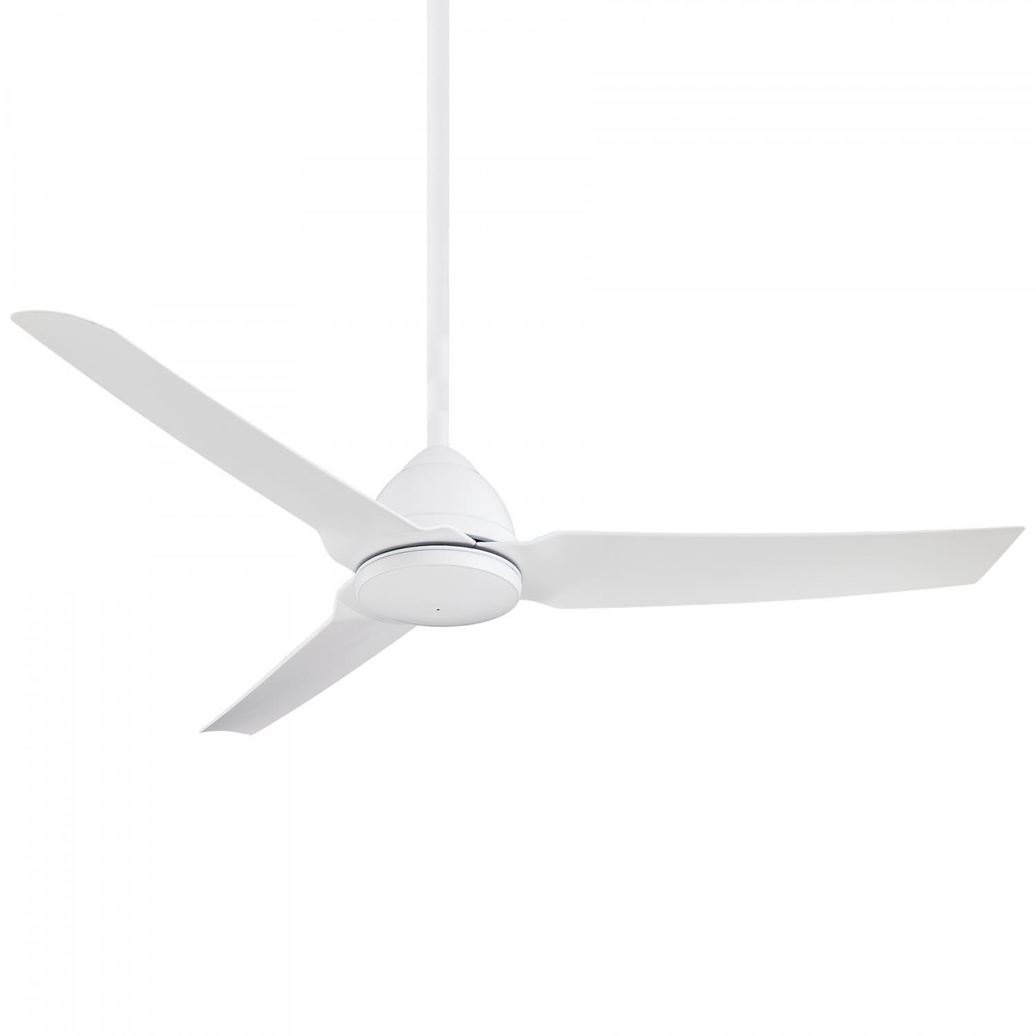 Minka-Aire Java 54-Inch 3-Blade Ceiling Fan in Flat White Finish W/ Flat White Blades - F753-WHF