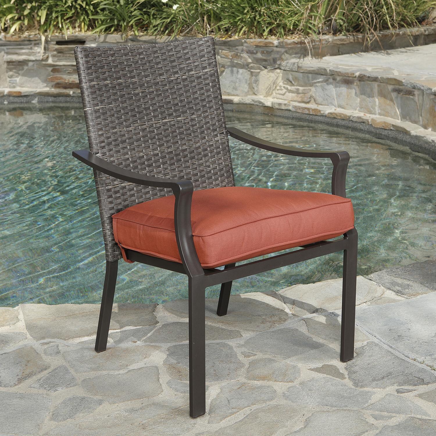 Lakeview Outdoor Designs Brusly 7 Piece Wicker & Aluminum Patio Dining Set - Patio Dining Chair thumbnail