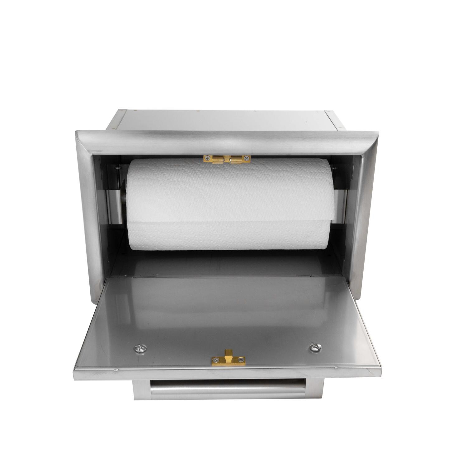 Coyote Outdoor Living C3-PTH 15 Inch Paper Towel Holder - Open w/ Roll - White Background thumbnail