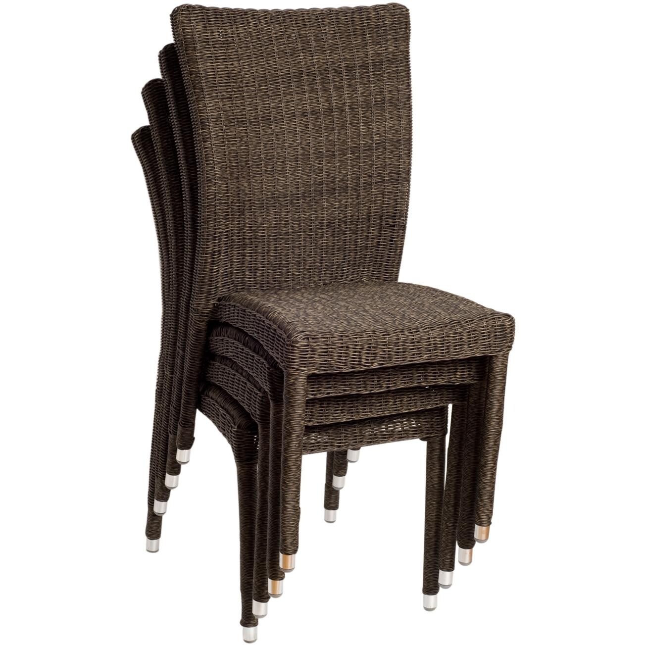 Amazonia SC ARIZ_6BARI Wicker Stacking Dining Side Chairs thumbnail