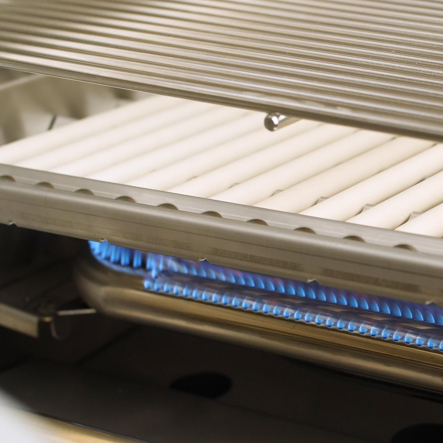 DCS BH1-36-L Series 7 36-in 3 Burner Built-In Propane Gas Grill w/ Integrated Smoker Box & Independent Burner - Cross Section View - Detail thumbnail