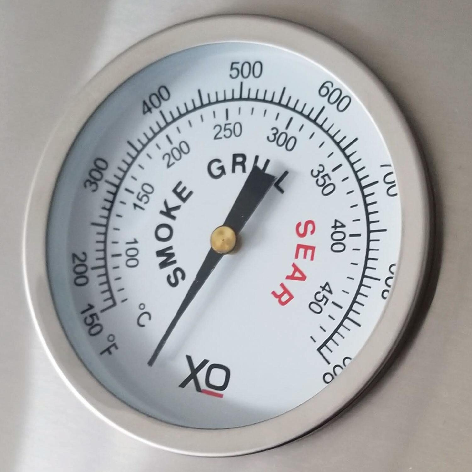 XO Appliance XOGRILL36N Pro-Grade 36-in 3 Burner Built-In Natural Gas Grill w/ Rotisserie Burner - Temperature Gauge - Detail thumbnail