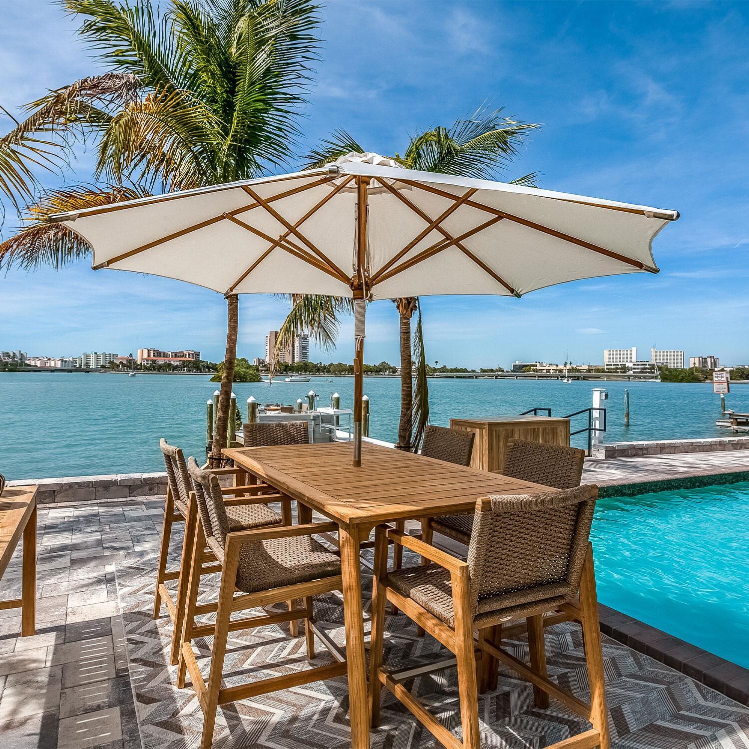 Admiral 65 Inch Bar Table by Royal Teak Collection - By The Pool - Lifestyle thumbnail