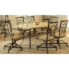 Hillsdale Brookside Dining Set Rectangular Table With Oval Back Caster Chairs 7 Piece - 4815DTBCOVC7 image