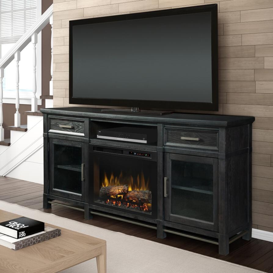 Dimplex Jane 70-Inch Electric Fireplace Media Console - Inner-Glow Logs - Inkwell - GDS26L8-4480IW