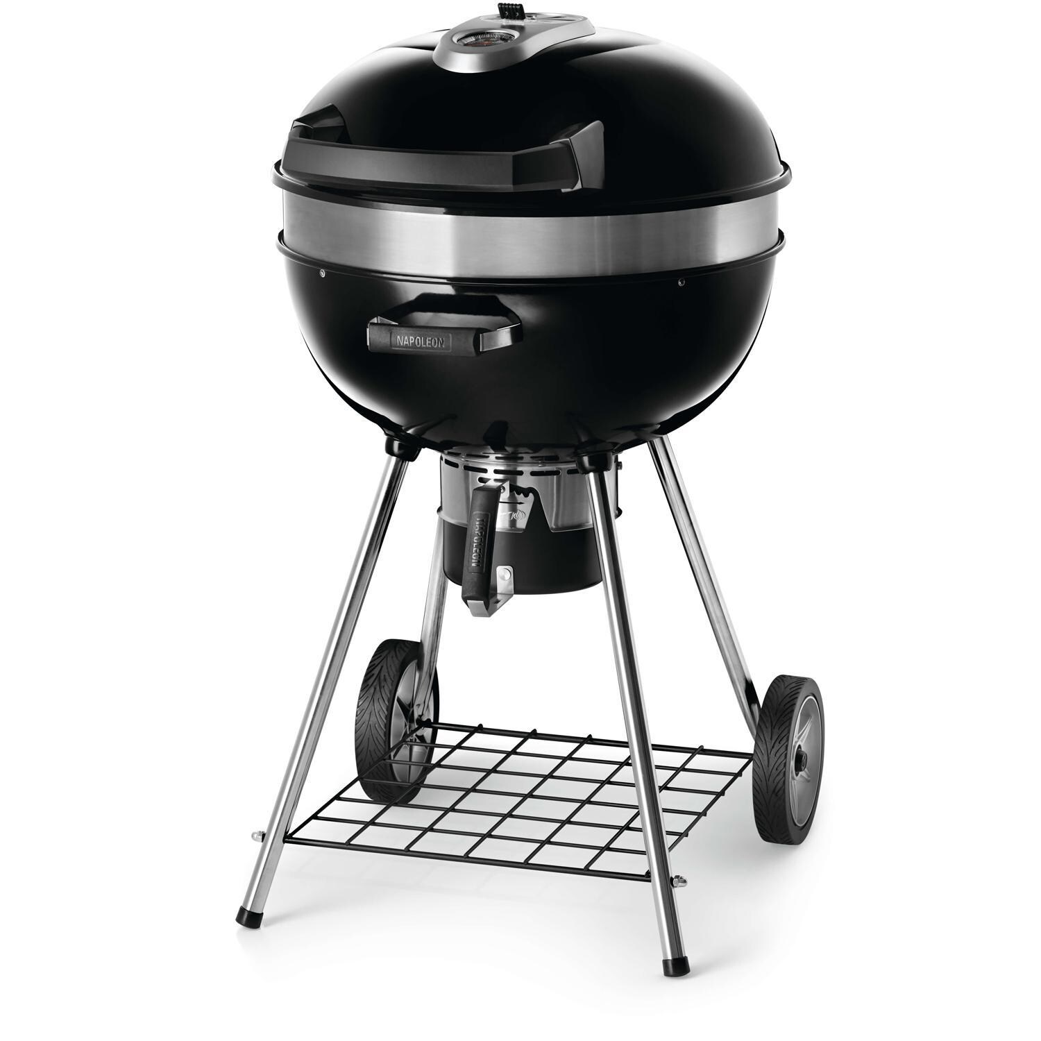 Napoleon PRO PRO22K-LEG-2 22 1/2-Inch Charcoal Kettle Grill - Angled View thumbnail