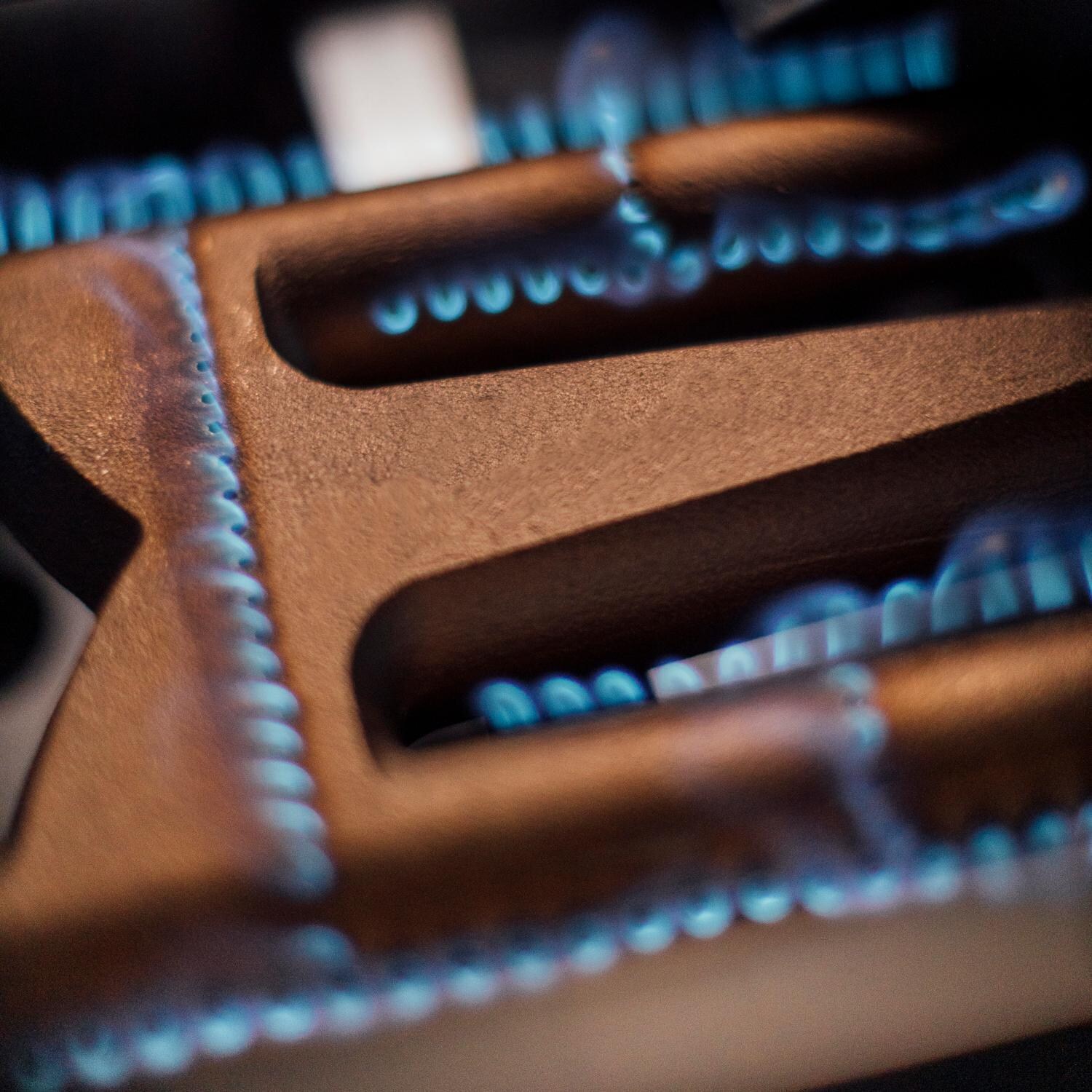 American Made Grills EST36-LP Estate 36-Inch 3-Burner Built-In Propane Gas Grill - Brass Burner Lit thumbnail